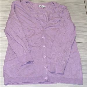 New York and Company purple cardigan